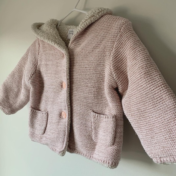 GAP Baby Pink Brannan Bear Sherpa-Lined Sweater - Picture 3 of 11